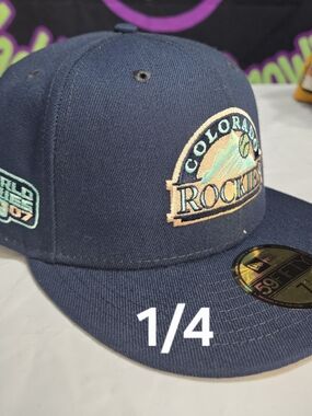 🔴SOLD🔴New Era 7 1/4 - Oceanside Peach - Colorado Rockies